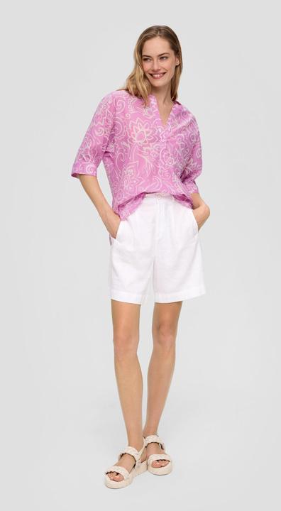 Produktbild S.Oliver Bluse Baumwollbluse mit Fledermausärmeln und floralem All-over-Print (36)