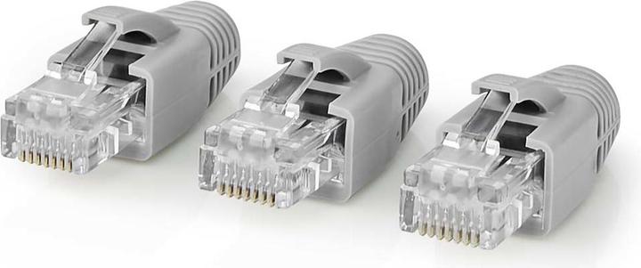 Productafbeelding Nedis CCBW89360GY RJ45 Stekker RJ45 Pass Through Fixed/Stranded UTP CAT6 Recht Verguld 10 stuks. (U/UTP, CAT6)