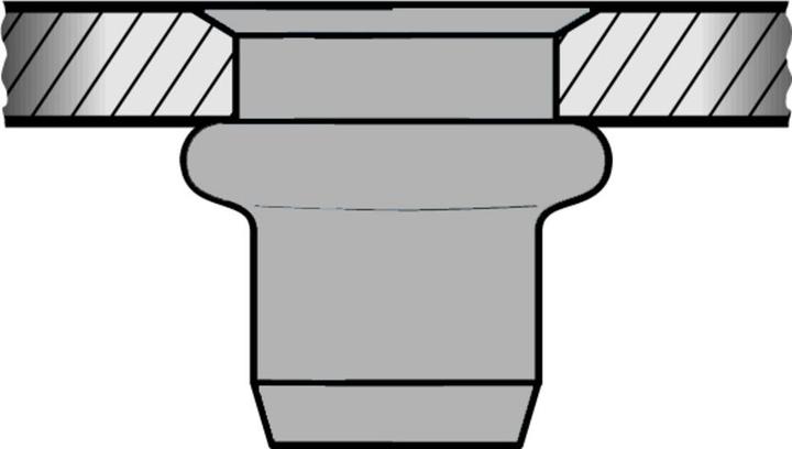 Actual product image Gesipa Blind rivet nuts aluminium small head M 4 x 6 x 12