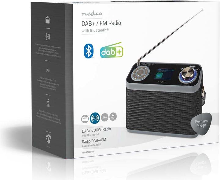 Image du produit Nedis Radio DAB (DAB, DAB+ DAB, FM, Bluetooth, WiFi)
