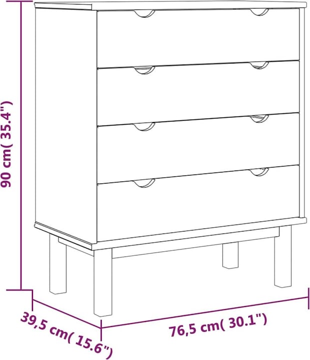 Image du produit VidaXL Davion (76,5 x 39,5 x 90 cm)