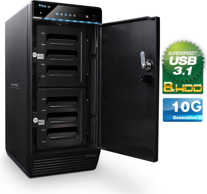 Immagine prodotto Fantec QB-X8U31 8x 3.5 SATA HDD USB 3.1 Type-C (3.5")