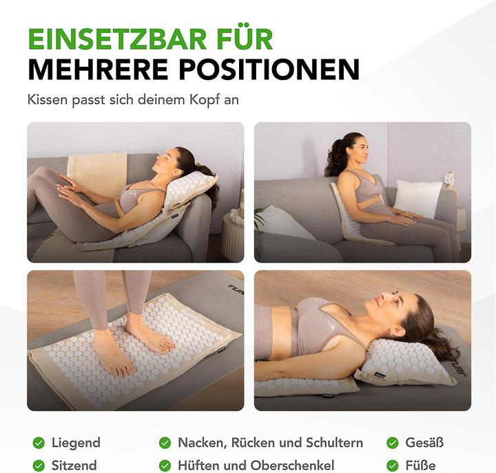 Immagine prodotto Tunturi Akupressurmatte Pro mit Kissen, div.Farben (20 mm)