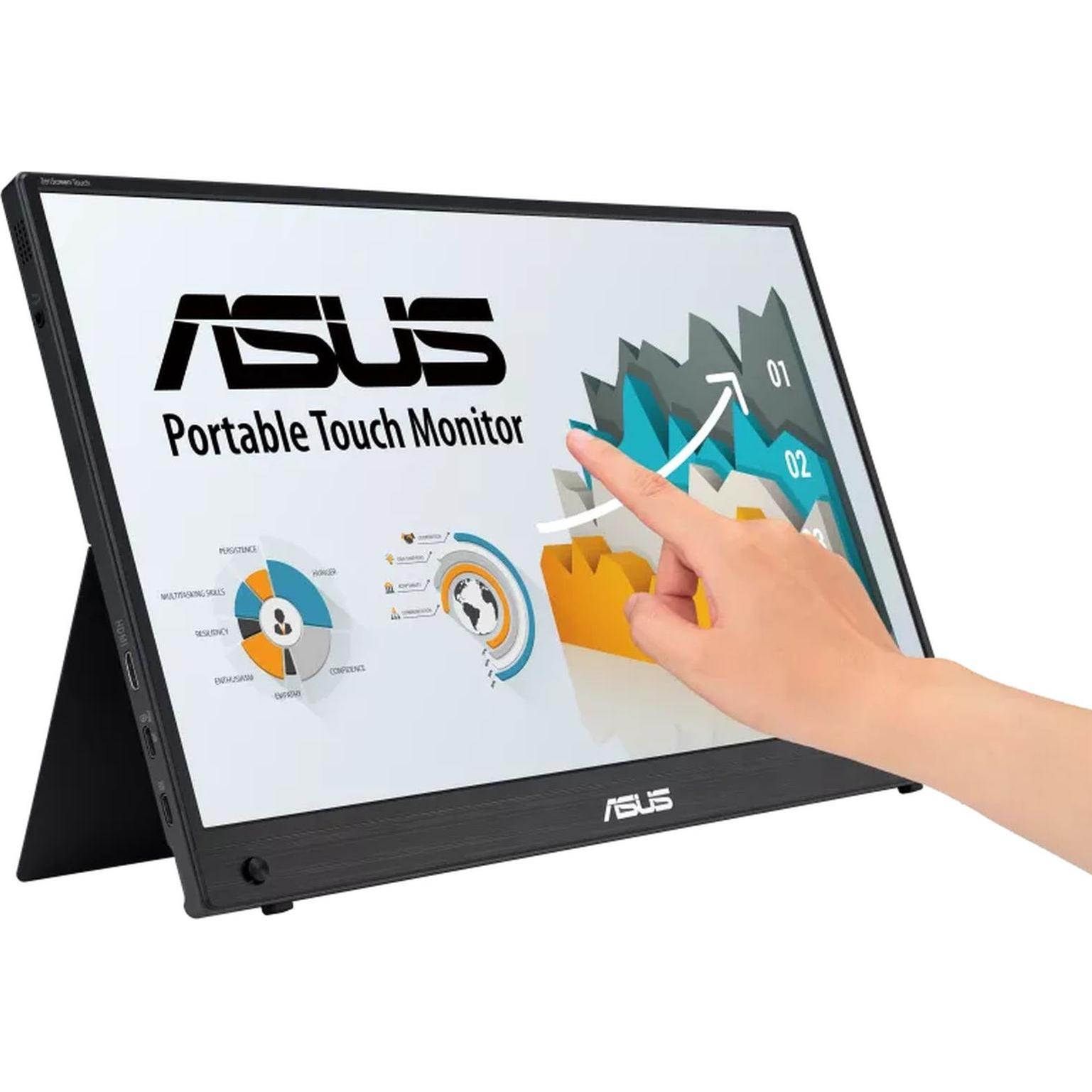 ASUS ZenScreen MB16MTR (1920 x 1080 Pixel, 15.60"), Monitor, Schwarz