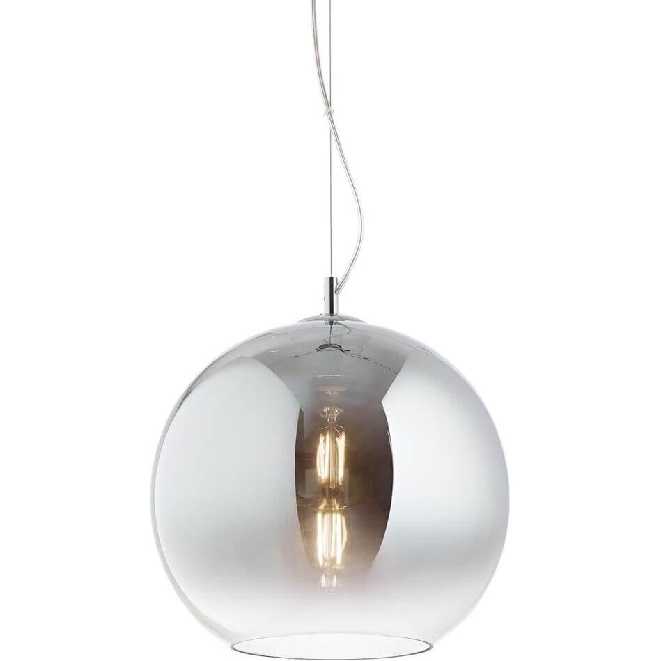 Ideal lux, Pendelleuchte, NEMO Pendelleuchte E27 ⌀300mm dimmbar Chromrauchglas 149592 (E27)