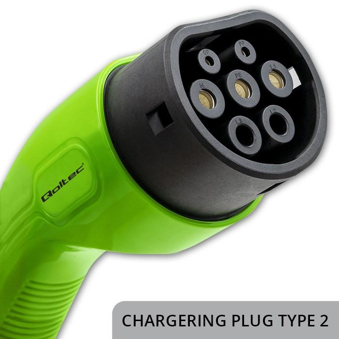 Produktbild Qoltec Intelligentes Gerät 52478 Mobiles EV-Ladegerät 11kw (Typ 2, 11 kW, 16 A, CEE16 rot)