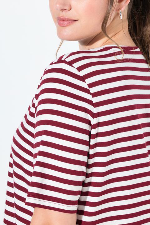 Actual product image Ulla Popken 2 Pack Eco Cotton Striped Tees (56)