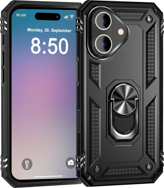 Actual product image Nalia Shockproof Military Style Ring Cover (Apple iPhone 16)