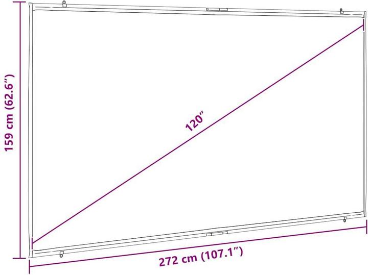 Produktbild vidaXL Projektionsleinwand (120", 16:9)