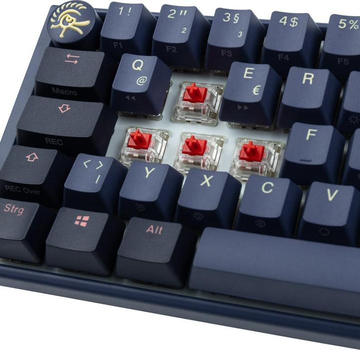 Produktbild Ducky One 3 Cosmic Blue Mini Gaming Tastatur, RGB LED - MX-Red (DE, Kabelgebunden)