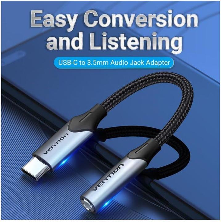 Produktbild Vention USB 2.0 Kabel Typ C, schwarz silber - 2m (2 m, USB 2.0, 100 W)