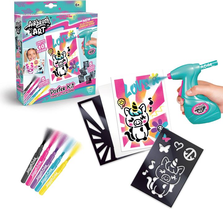 Actual product image Canal Toys Airbrush ART Mini Poster Kit Sprayer Starter 6+