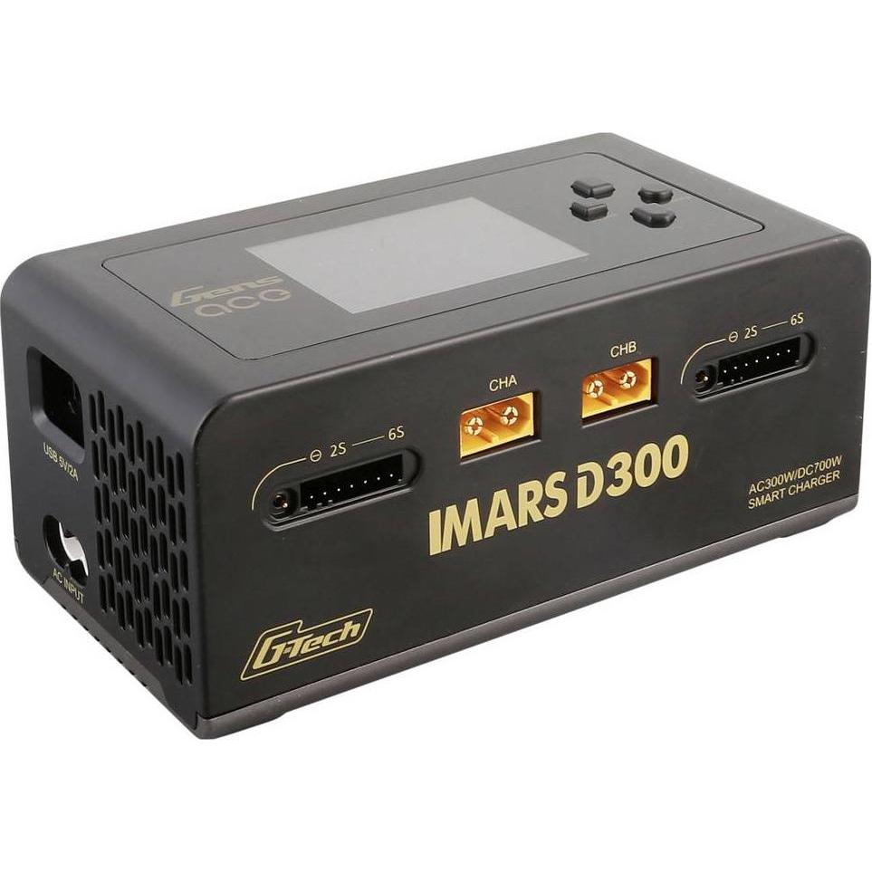 Thumbnail - Gens Ace IMARS D300 G-Tech Channel AC/DC 300W/700W RC Battery Charger-EU Black