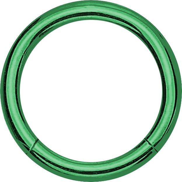 Image du produit Star Piercing Micro anneau segment vert (sans laiton, Acier chirurgical 316L)