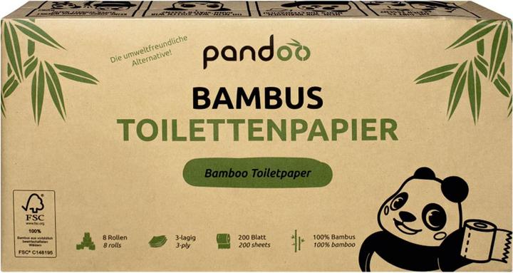 Produktbild Pandoo Toilettenpapier 3-lagig 8 Rollen (8 x)