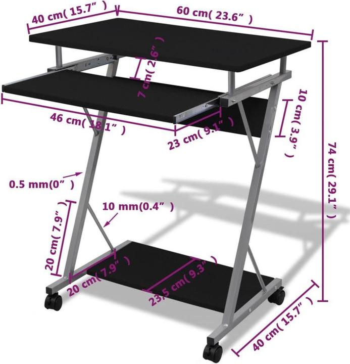 Image du produit vidaXL Schreibtische (60 x 60 x 75 cm)
