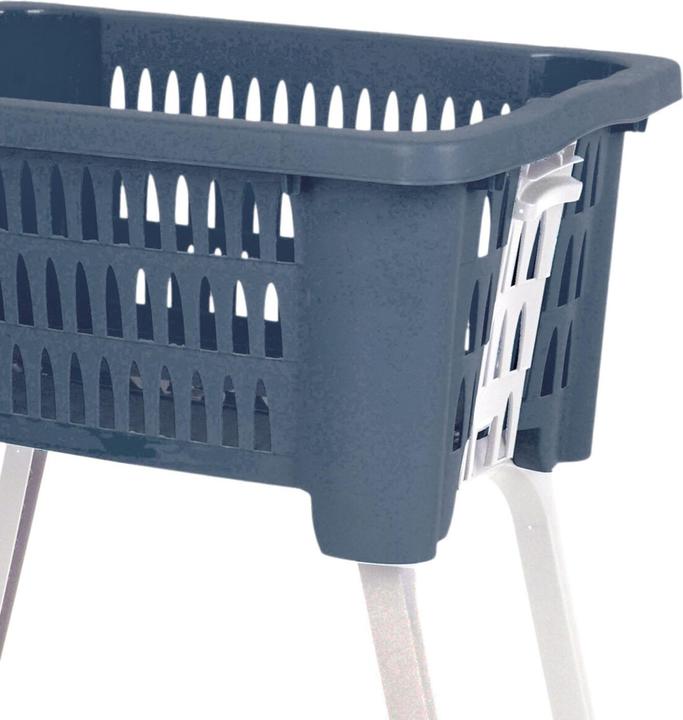Produktbild Mojawo Wäschekorb Wäschesammler klappbaren Füssen B60xL40xH28/58cm Blau (38 l)