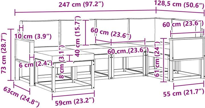 Immagine prodotto vidaXL Outdoor-Sofa