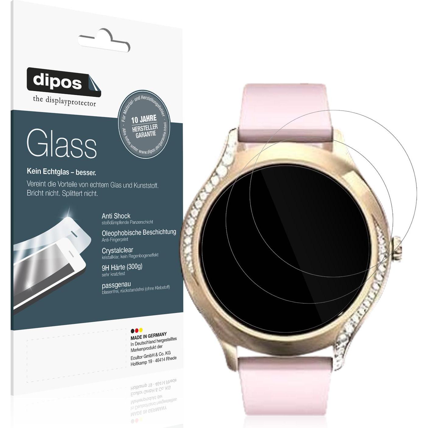 Dipos Anti-Shock Displayschutz 9H, Smartwatch Schutzfolie, Transparent