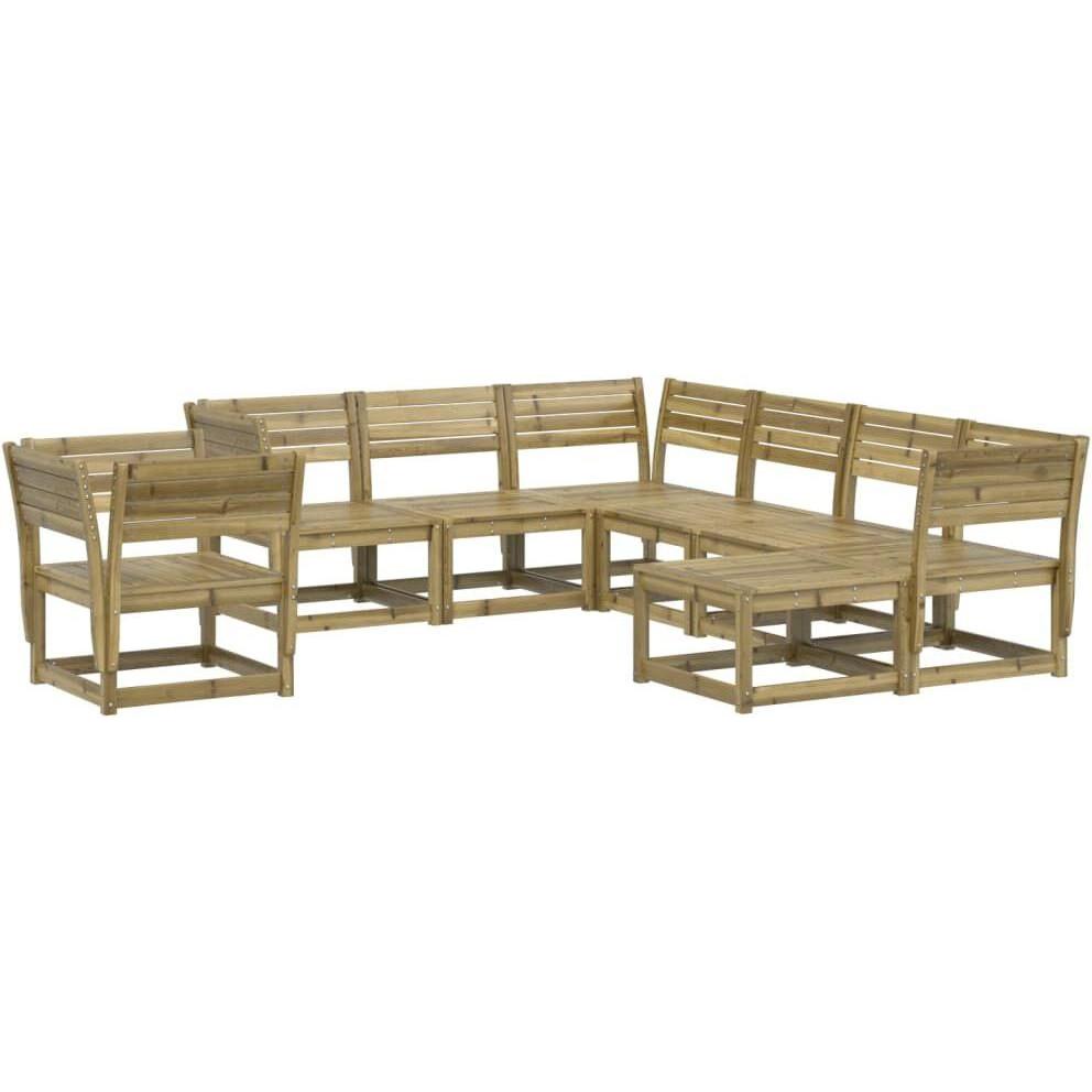 VidaXL, Gartenlounge, 8-tlg. Garten-Lounge-Set Imprägniert