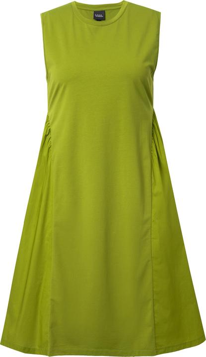 Produktbild Ulla Popken Kleid, Materialmix, A-Linie, Rundhals, ärmellos (62)