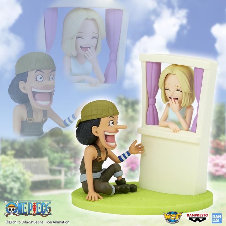 Actual product image Banpresto One Piece WCF - Log Stories - Usopp & Kaya Statue 7cm