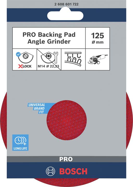 Actual product image Bosch Professional Zubehör PRO Backing Pad X-Lock, 125 mm, Velcro fastener