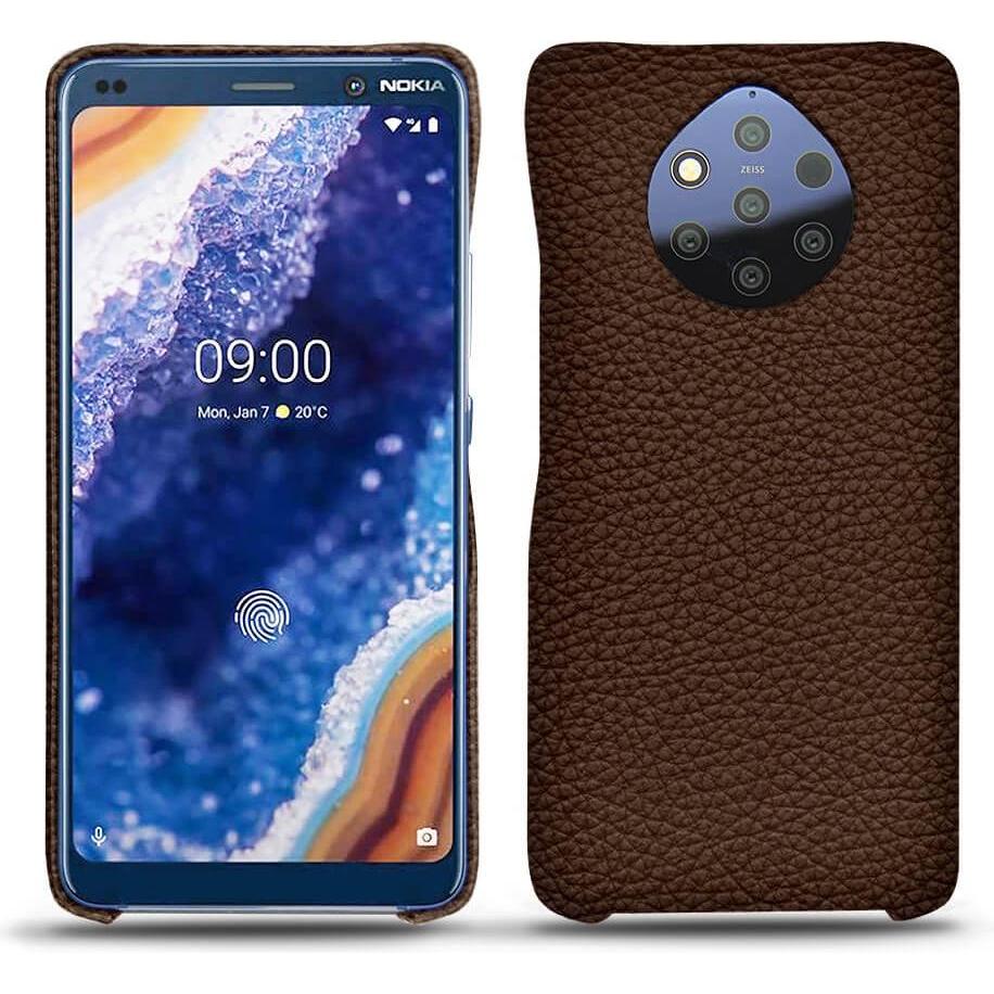 Noreve Lederschutzhülle (Nokia 9 PureView), Smartphone Hülle, Braun