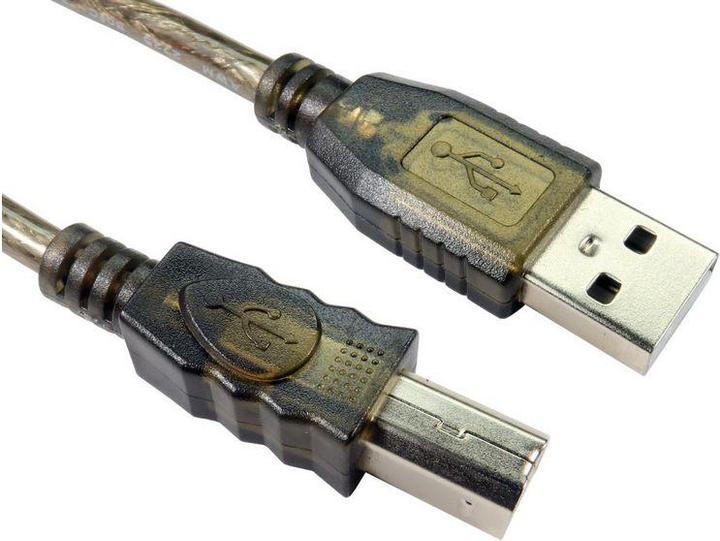 Image du produit RS PRO Câble USB, USB B vers USB A, 15m, Noir (15 m, USB 2.0)