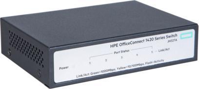 Produktbild HPE OfficeConnect 1420 5G, Unmanaged, L2, Gigabit Ethernet (10/100/1000), Ful (5 Ports)