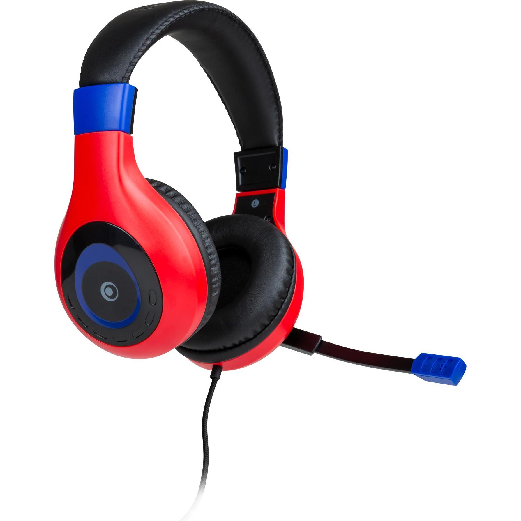 Thumbnail - Bigben Cuffie Stereo Gaming V1 Bicolor Mario Blu/Rosso Switch (Kabelgebunden), Gaming Headset, Schwarz, Blau, Rot