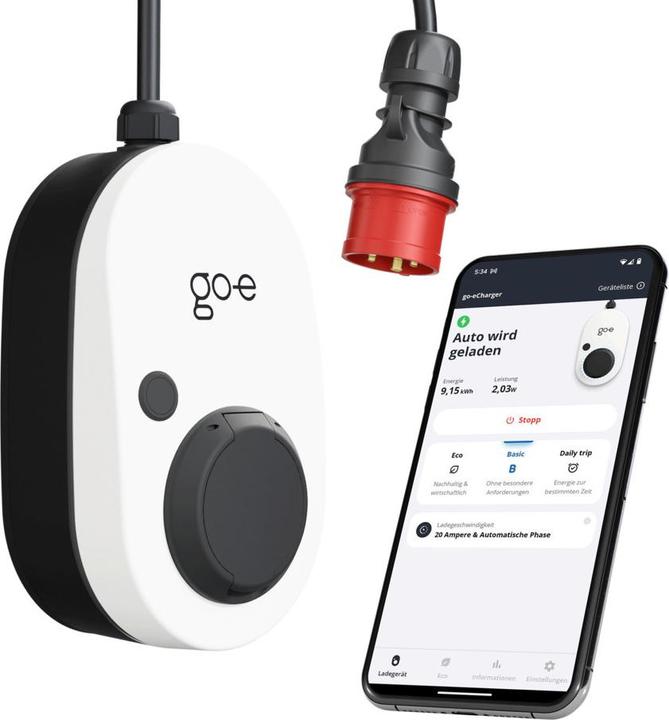 Immagine prodotto Go-E Flessione dei Gemelli (Tipo 2, 11 kW, 16 A, CEE16 rosso)