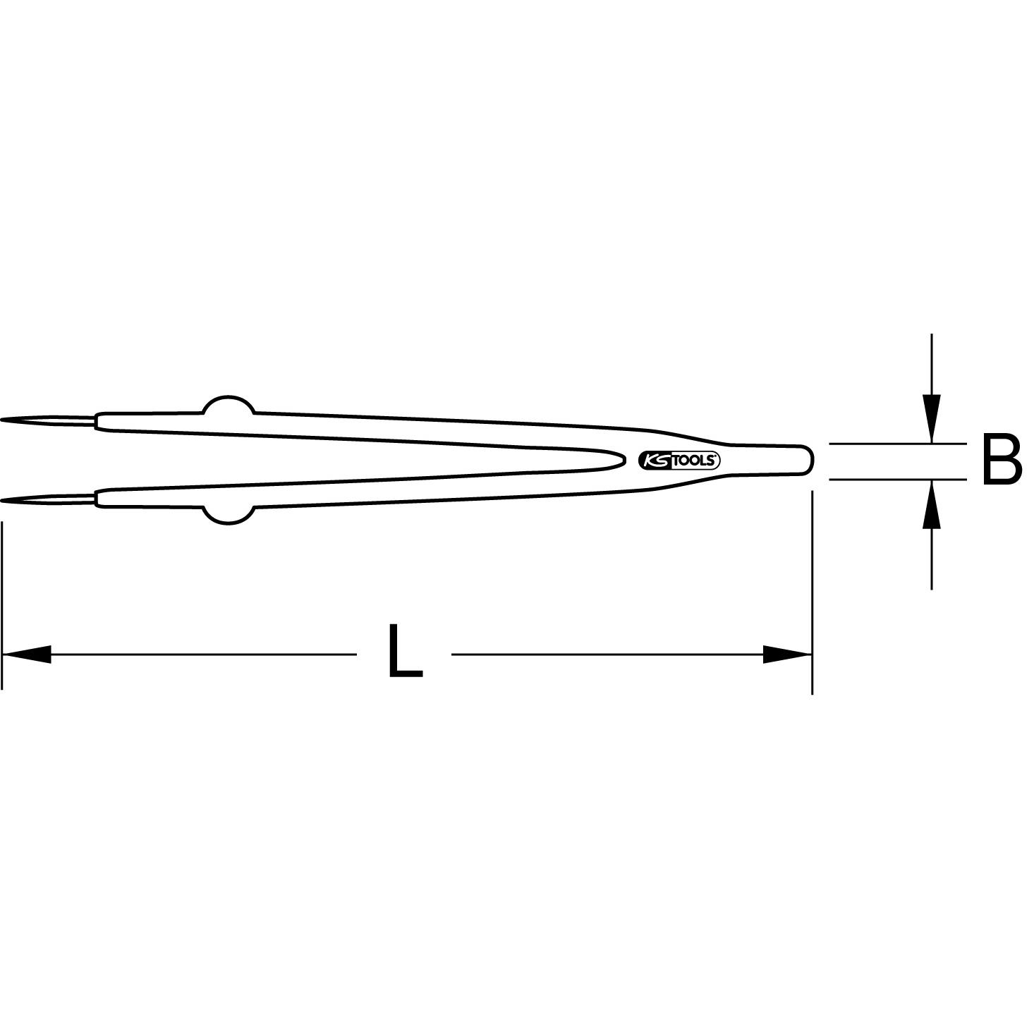 Thumbnail - KS Tools, Pinzette, Isolierte Pinzette, gerade, 13,5mm