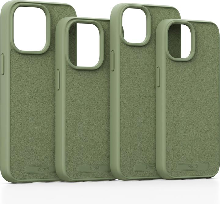 Produktbild Njord Suede MagSafe Case for iPhone 15 Pro, Olive (Apple iPhone 15 Pro)
