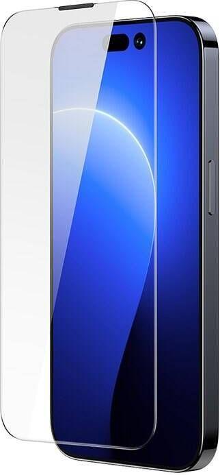 Actual product image Baseus All-glass Crystal Tempered Glass EasyStick Film (Cellular Dust-proof) iP14 (Pack of 2) (2 pcs., Apple iPhone 13, Apple iPhone 13 Pro, Apple iPhone 14 Pro)