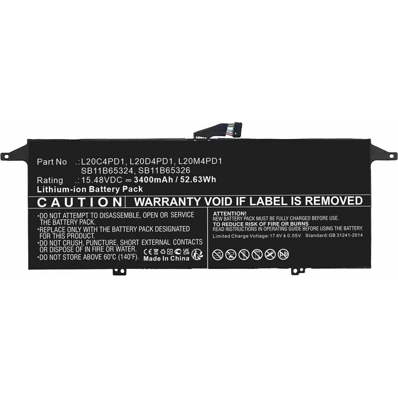 Thumbnail - CoreParts Laptop Battery for Lenovo (3400 mAh), Notebook Akku, Schwarz