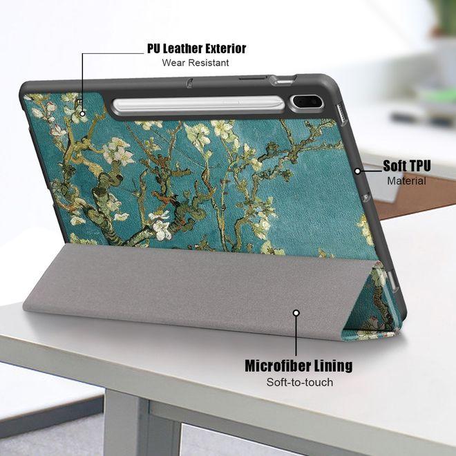 Actual product image MU Style Triple folding cover with pattern (Galaxy Tab S7 FE)
