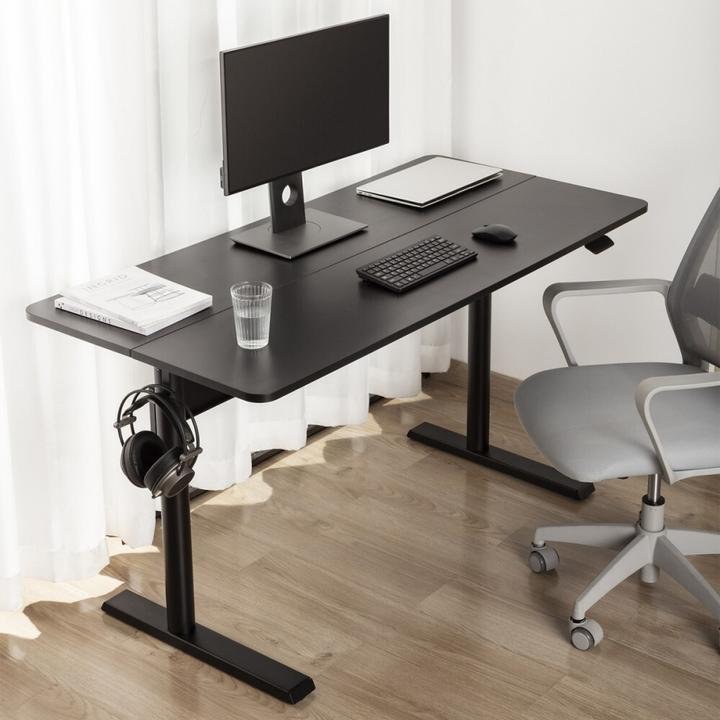 Actual product image Ergo Office Desk with top 140x68cm gas pressure spring height-adjustable for employees standing up (140 x 68 cm)