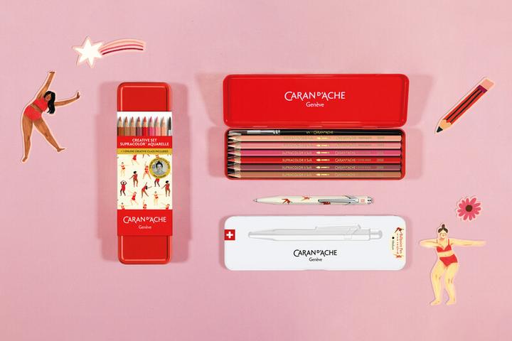 Immagine prodotto Caran d'Ache Kugelschreiber 849 Nina Cosford (Crema, Multicolore, 2x)