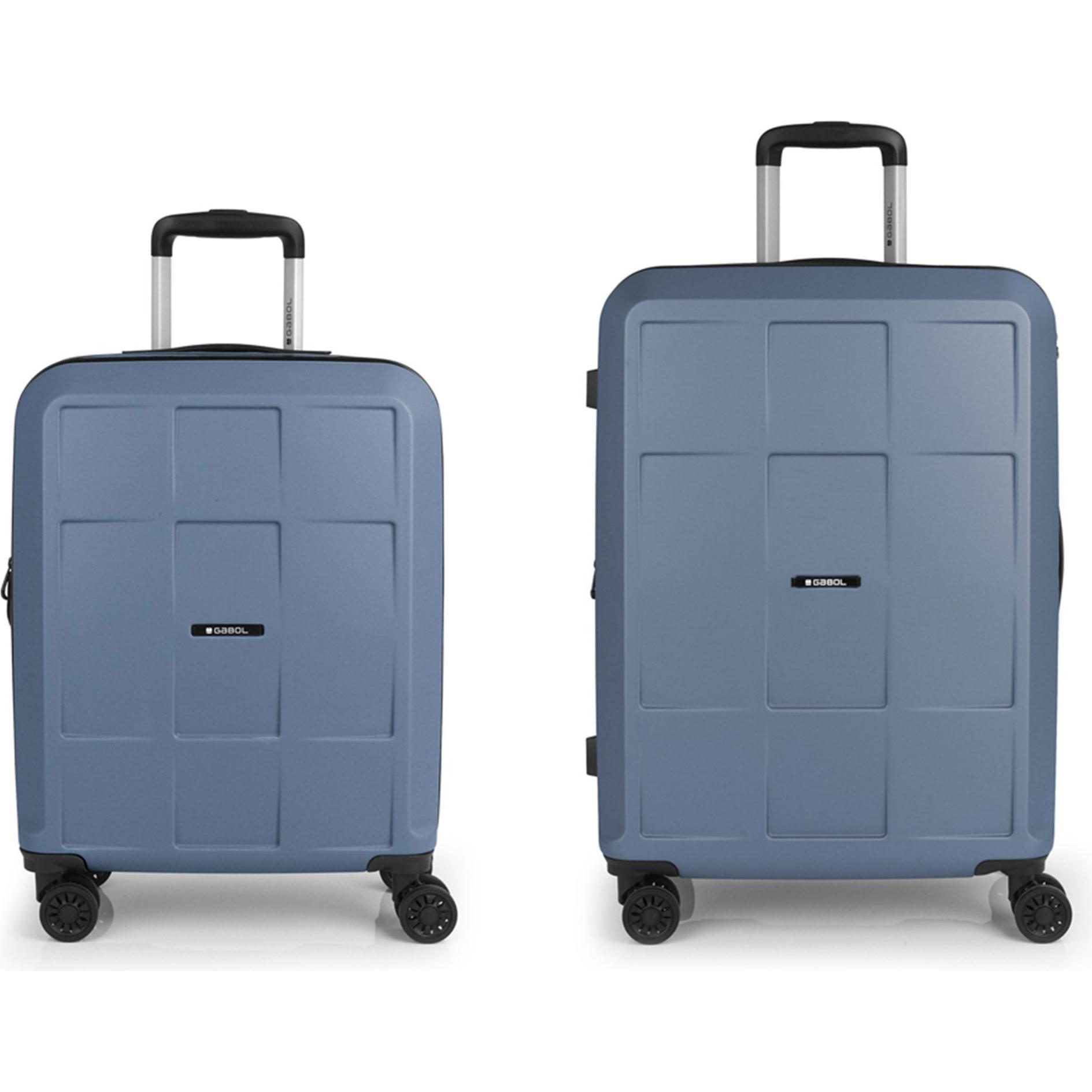 Gabol, Koffer, Montreal 4 Rollen Kofferset 2-teilig mit Dehnfalte, Blau, (110 l)