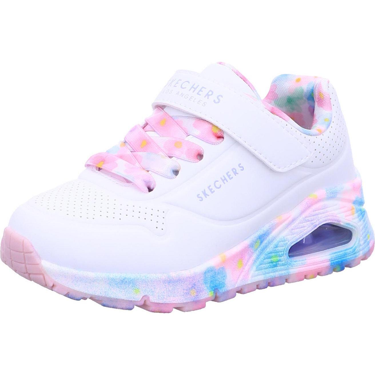 Skechers, Bambine, Sneaker, Uno Gen1 - Fresh Blooms - Meisjes Sneakers - Wit, Bianco, (30)