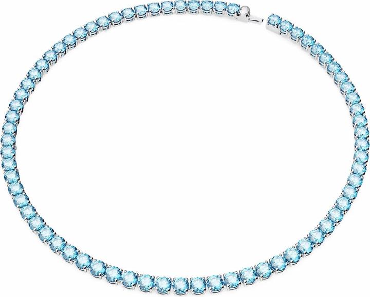 Produktbild Swarovski 5661187 Ketting Matrix Tennis zilverkleurig-blauw 41 cm. (Swarovski Metall, 41 cm)