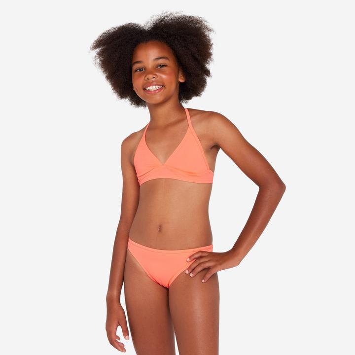 Image du produit Olaian Maillot 2 pièces surf Fille - Tali corail (12XL)