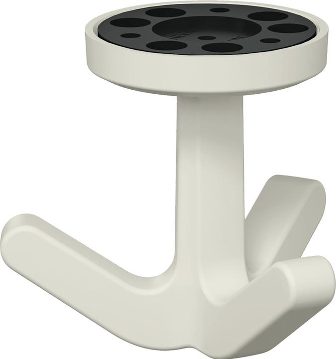 Actual product image Hewi Triple hook Series 477 matt, elastic 99 pure white Height 69 mm Ø 51 mm