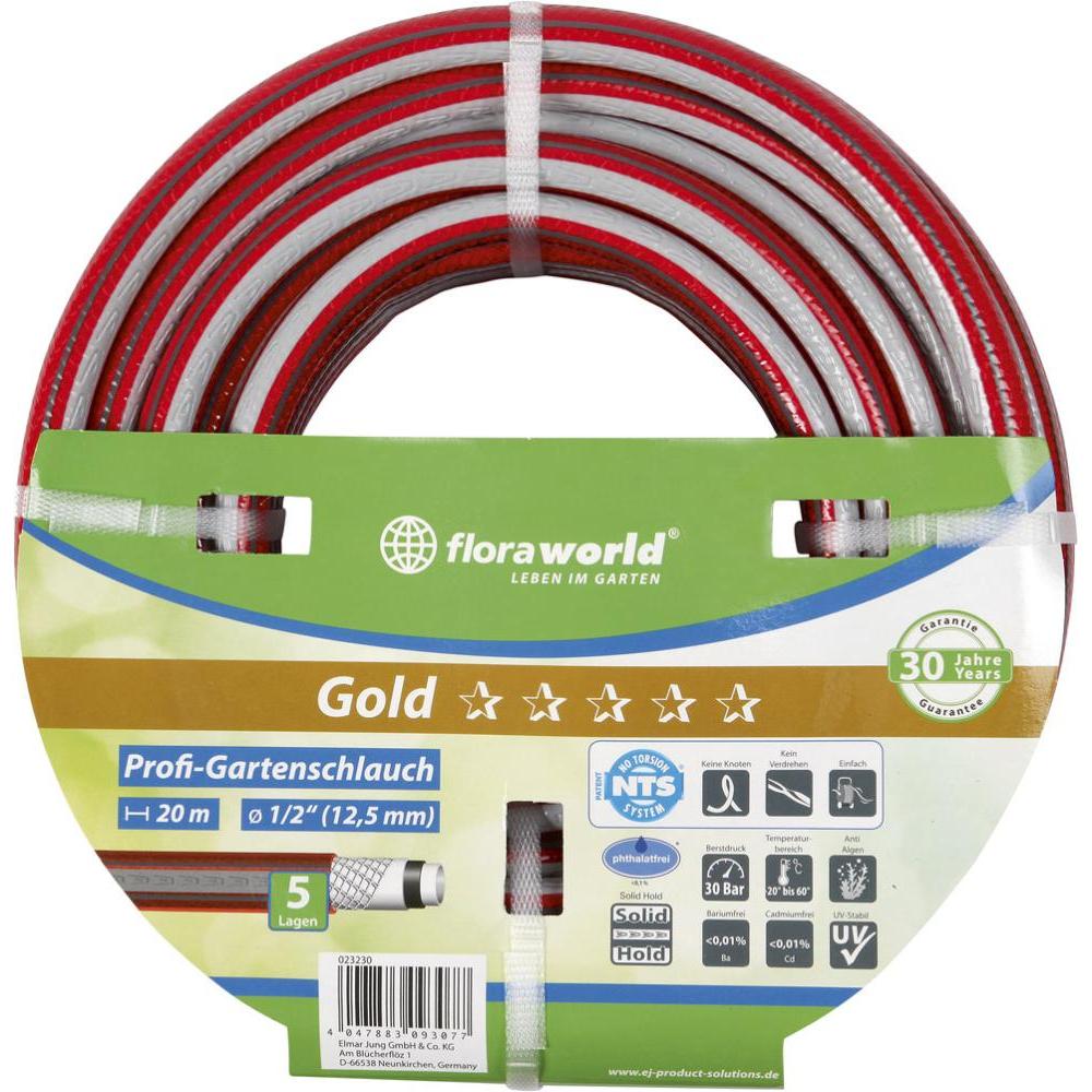 Floraworld, Gartenschlauch, Profi-Wasserschl. 1/2"20m NTS rot (20 m)