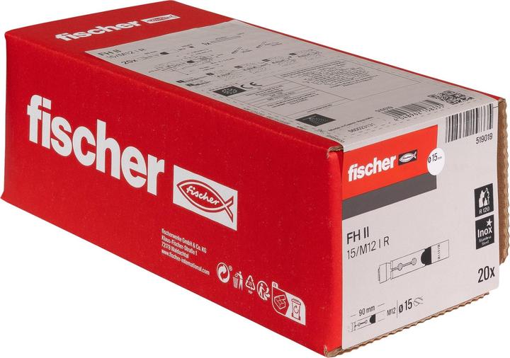 Produktbild Fischer Innengewindeanker FH II 15/M12 I R (20 Stk.)