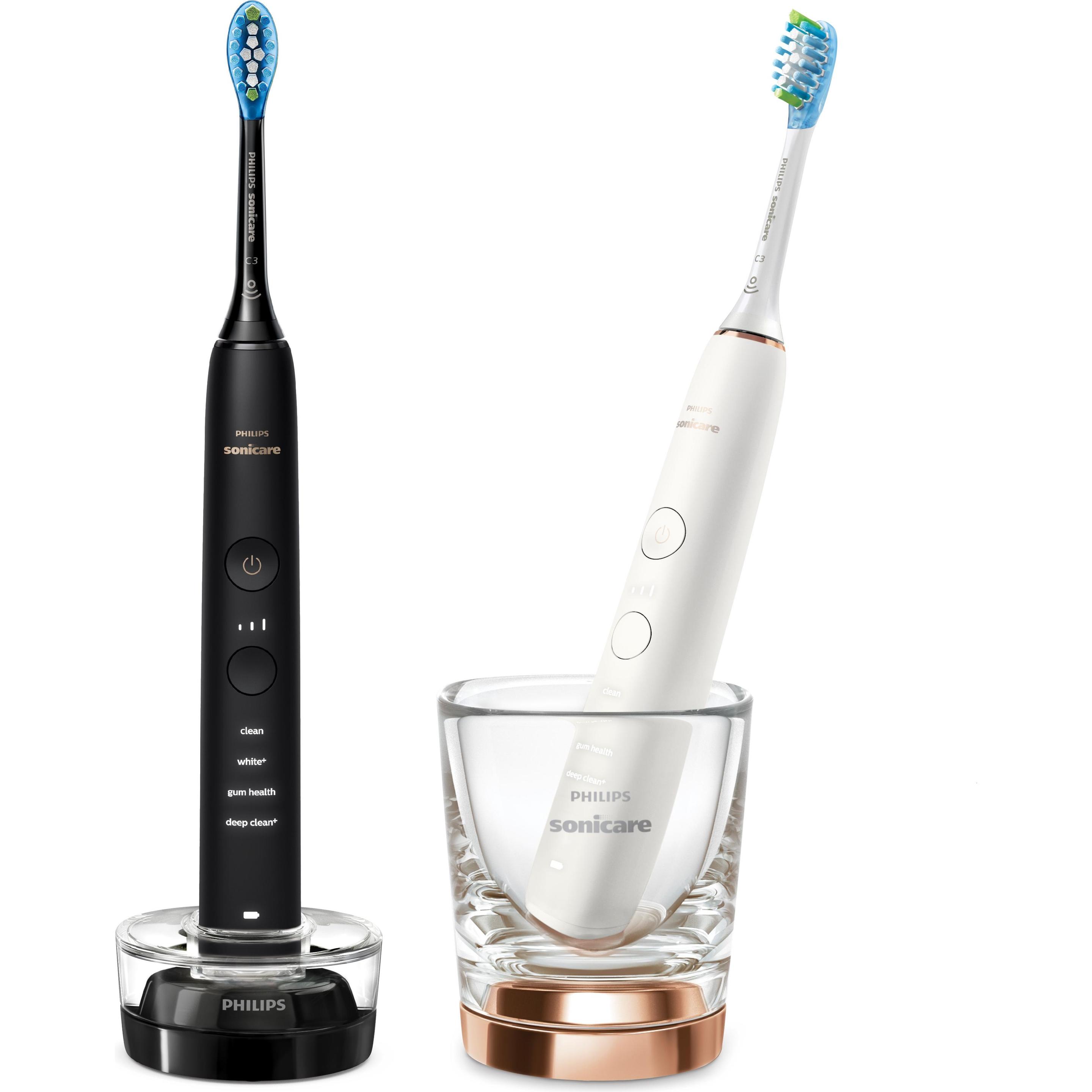 Philips Sonicare, Elektrische Zahnbürste, DiamondClean 9000 Doppelpack (Schallzahnbürste)