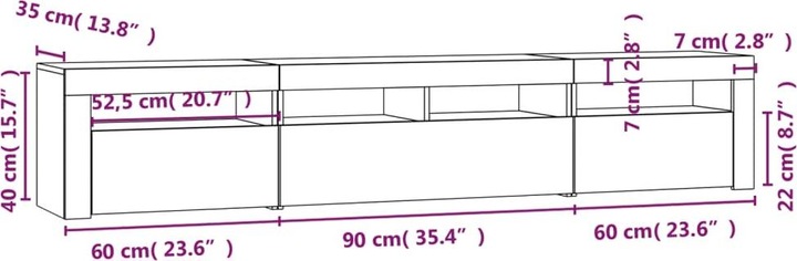 Produktbild VidaXL Korotsek (210 x 35 x 40 cm)