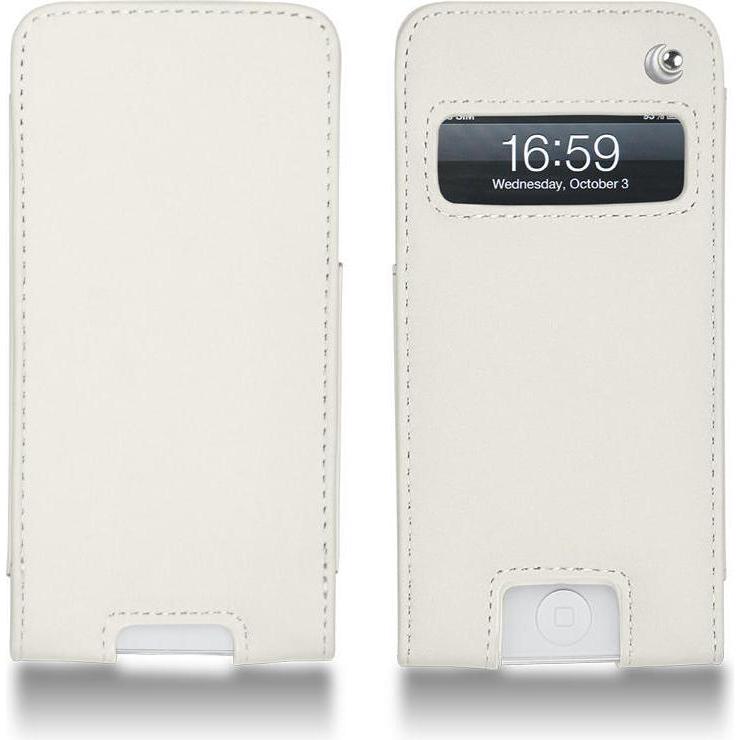 Noreve Lederschutzhülle (Apple iPhone 5), Smartphone Hülle, Weiss