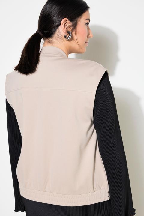 Produktbild Studio Untold Jersey-Weste, kurzer Boxy Shape, verdeckter Zipper (58)